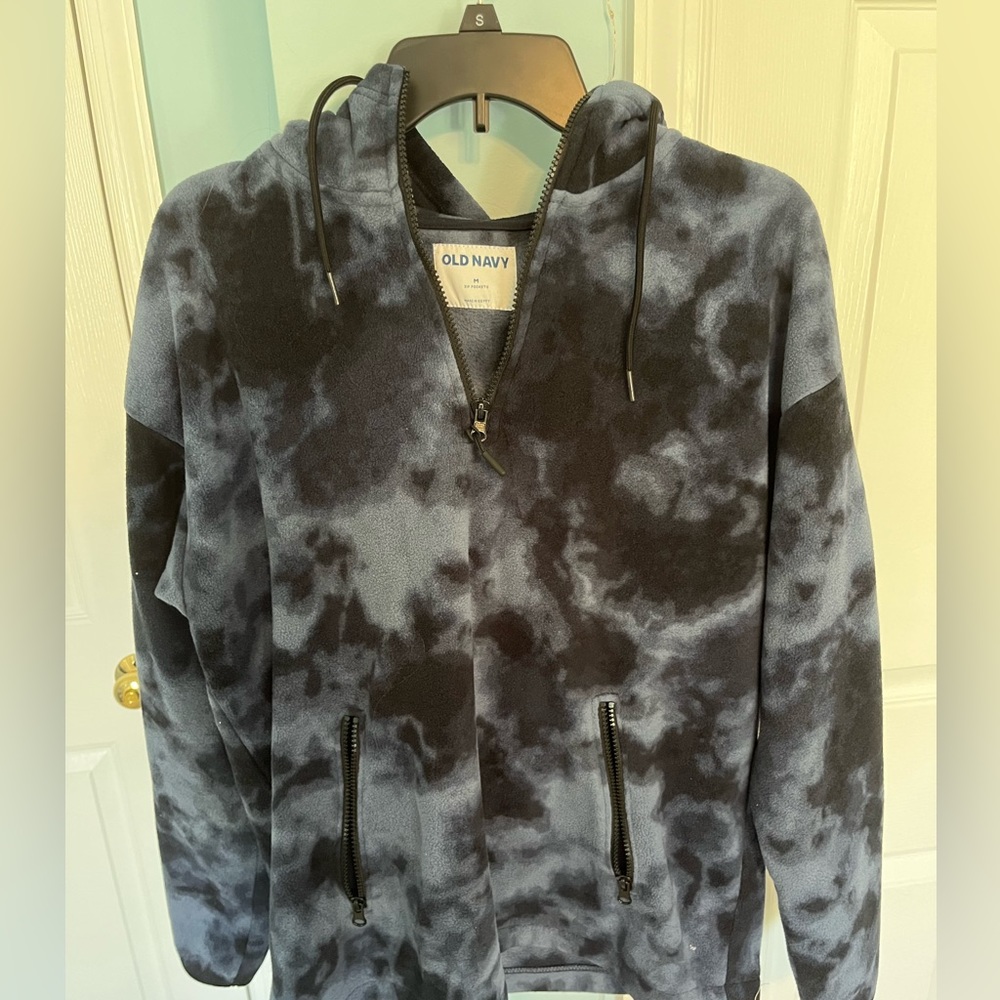 Men’s (unisex) medium tie dye quarter zip hoodie!!
